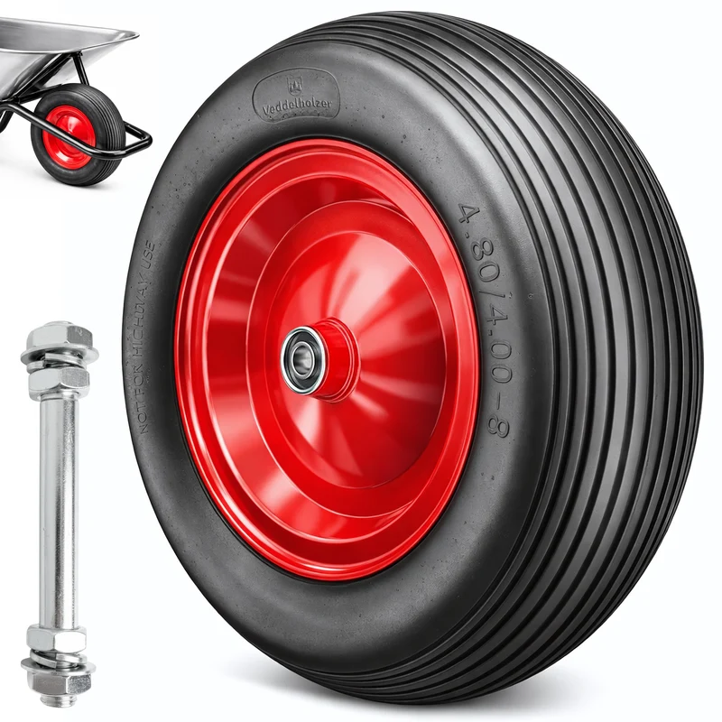 Schubkarrenrad Vollgummi 4.80/4.00-8 – 100% pannensicher