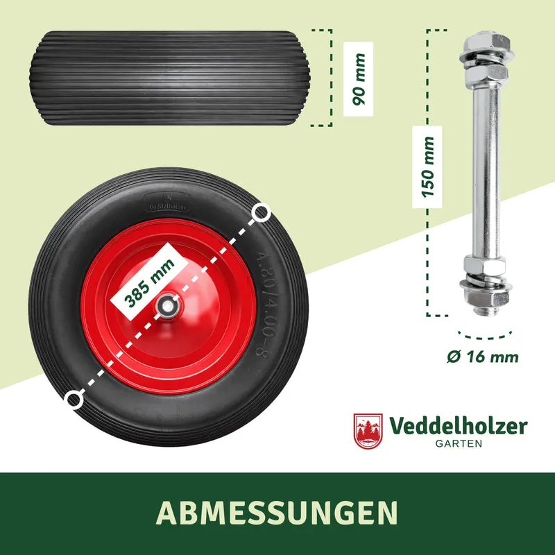 Schubkarrenrad Vollgummi 4.80/4.00-8 – 100% pannensicher