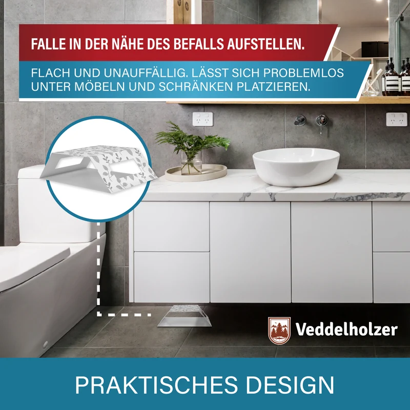 Silberfischfalle XXL 12 Stück – teilbar, mit Lockstoff