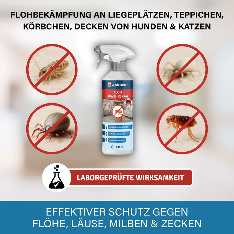 Flohspray für Wohnung & Möbel 500ml – ohne aggressive Chemie