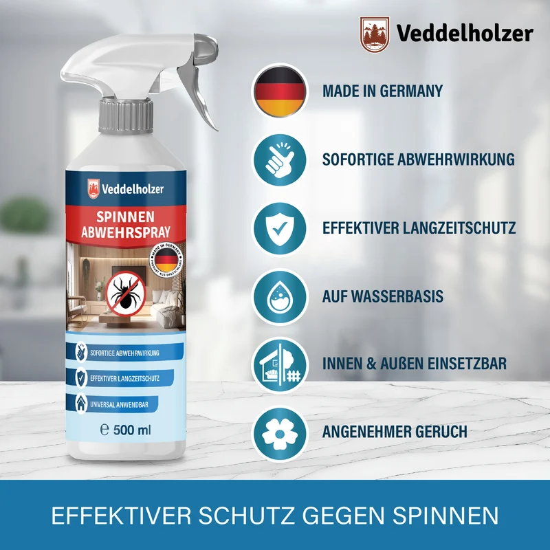 Spinnenspray 500ml – Spinnenabwehr mit Geraniol, ohne Chemie