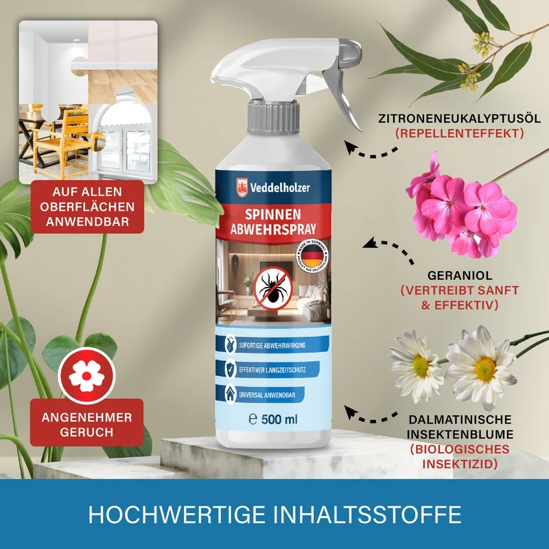 Spinnenspray 500ml – Spinnenabwehr mit Geraniol, ohne Chemie