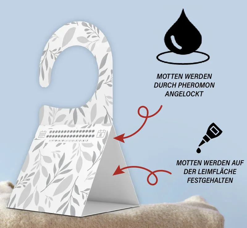 Kleidermottenfalle 8er Set – giftfrei & geruchlos