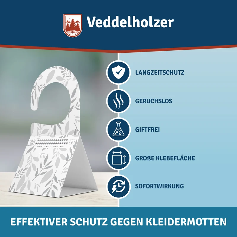 Kleidermottenfalle 8er Set – giftfrei & geruchlos