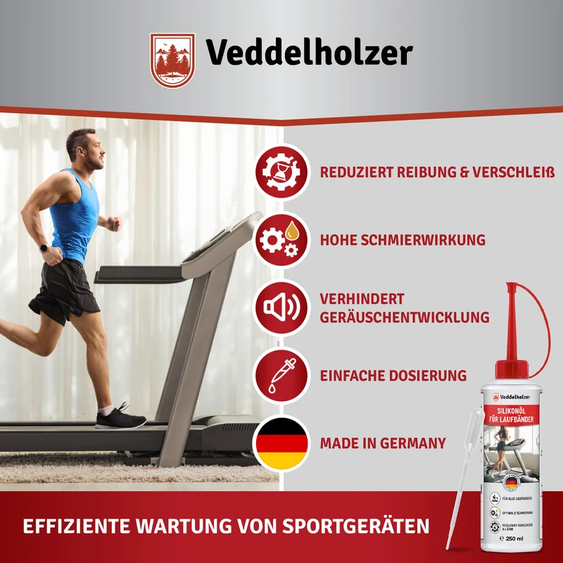 Silikonöl für Laufband 250ml – mit Pipette & Dosierkappe