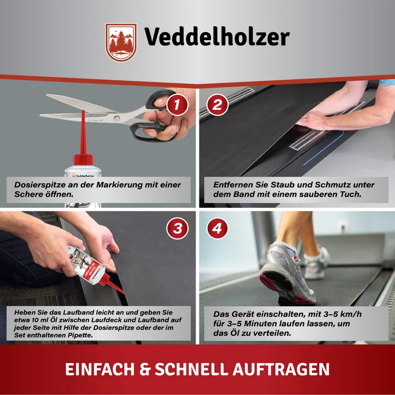 Silikonöl für Laufband 250ml – mit Pipette & Dosierkappe