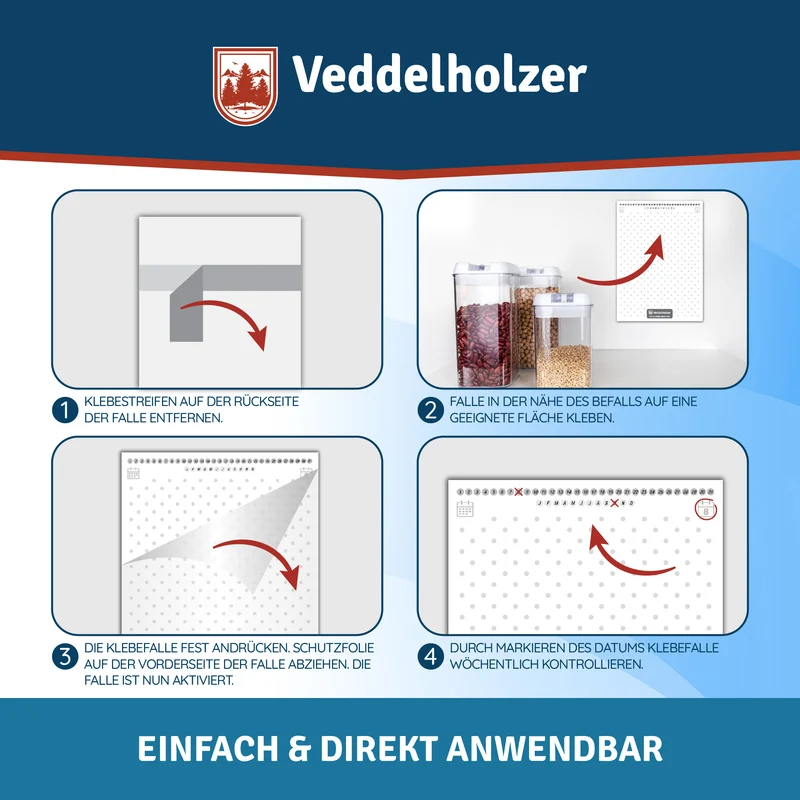 Lebensmittelmottenfalle 10 Stück – mit Pheromon-Lockstoff