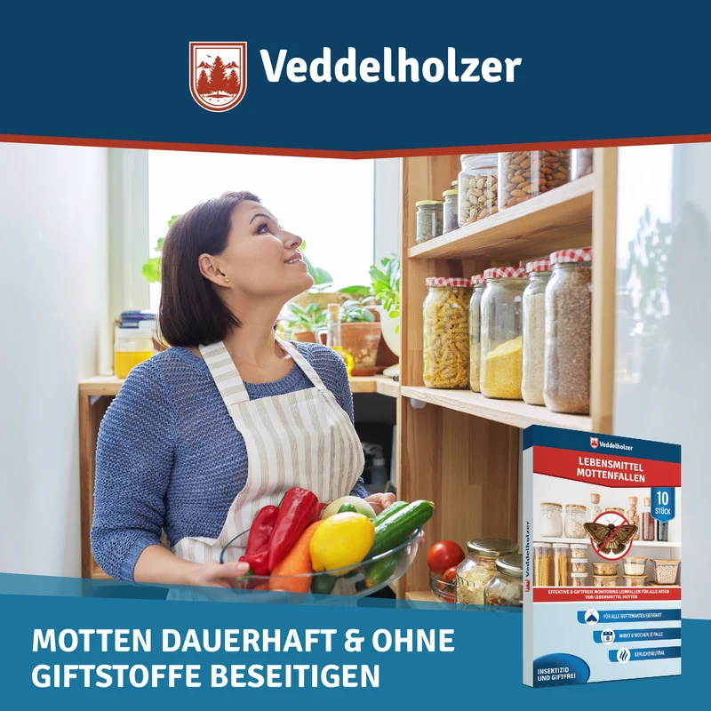 Lebensmittelmottenfalle 10 Stück – mit Pheromon-Lockstoff