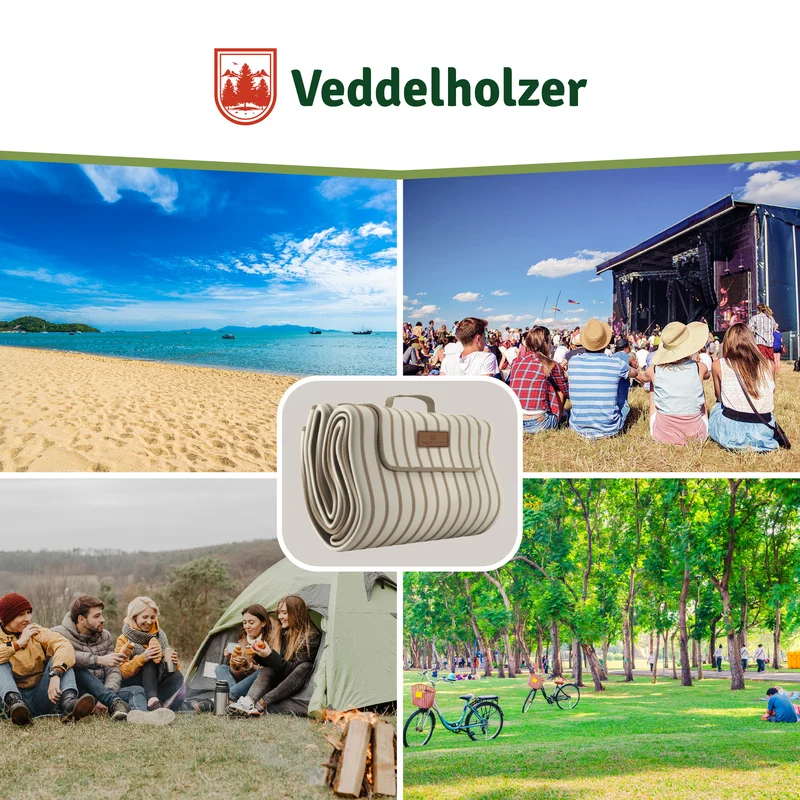 Picknickdecke Beach 200x200 cm – wasserdicht & faltbar