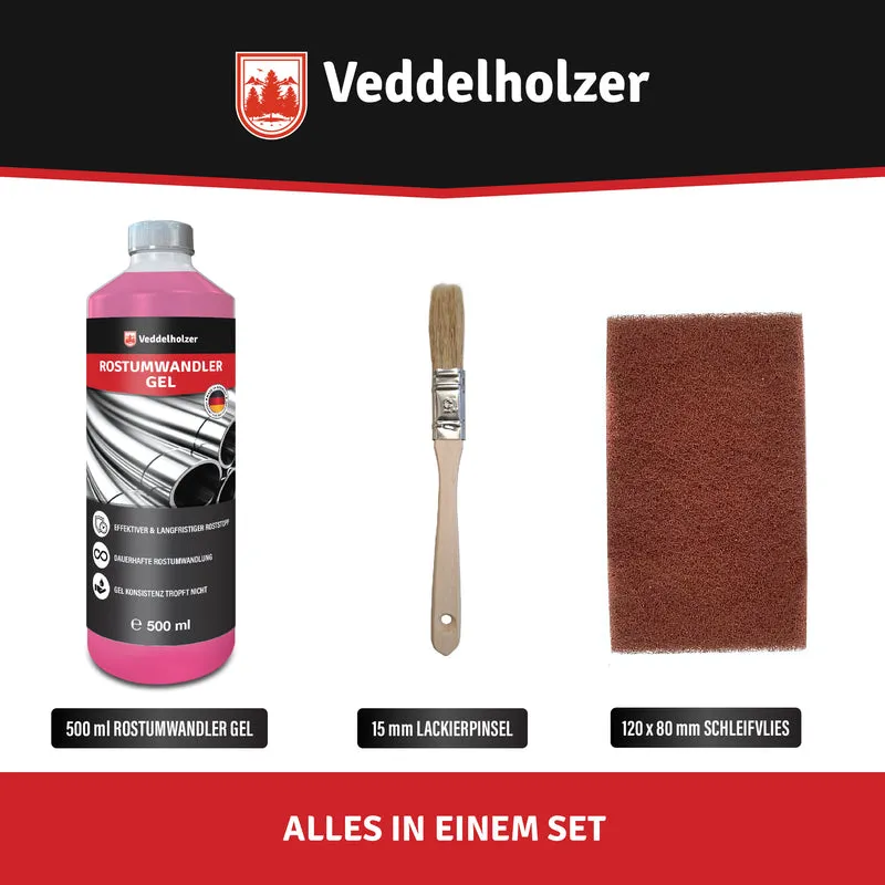 Rostumwandler Gel 500ml Set – inkl. Pinsel & Schleifvlies