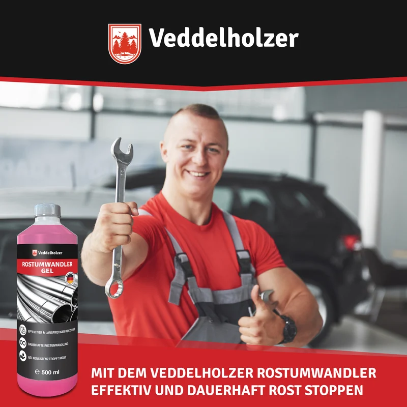 Rostumwandler Gel 500ml Set – inkl. Pinsel & Schleifvlies