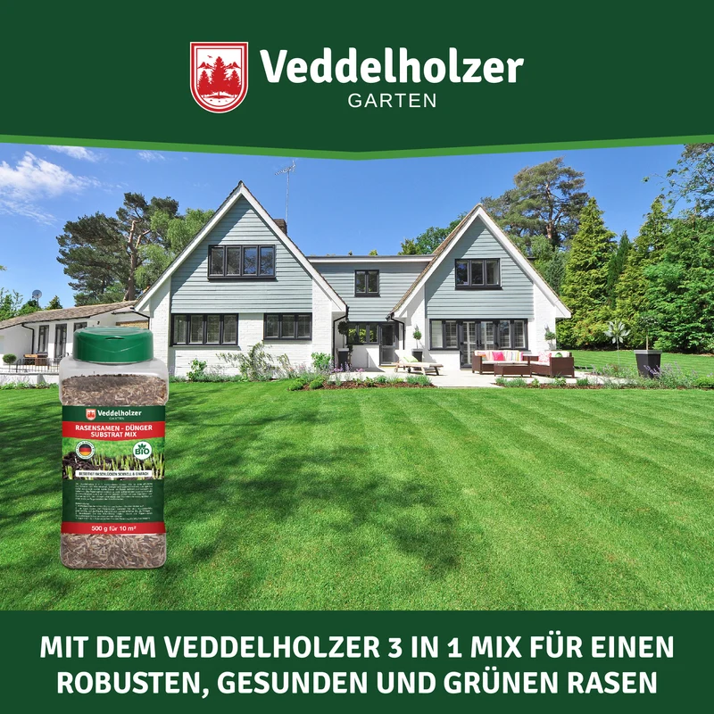 Rasen Reparatur Mix 500g – Rasensamen mit Dünger & Substrat