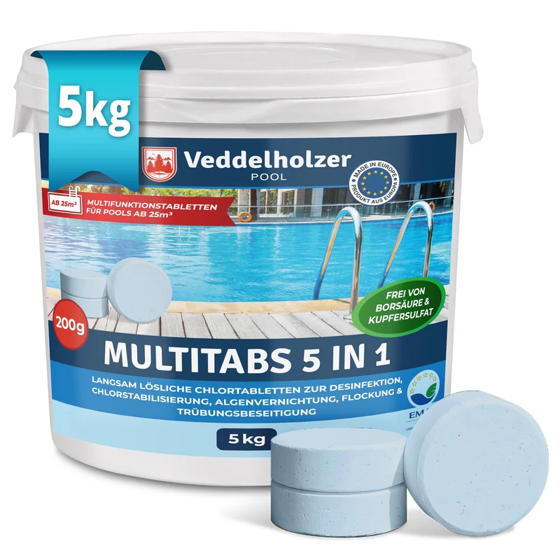 Pool Multitabs 5kg – 200g Chlortabletten für große Pools