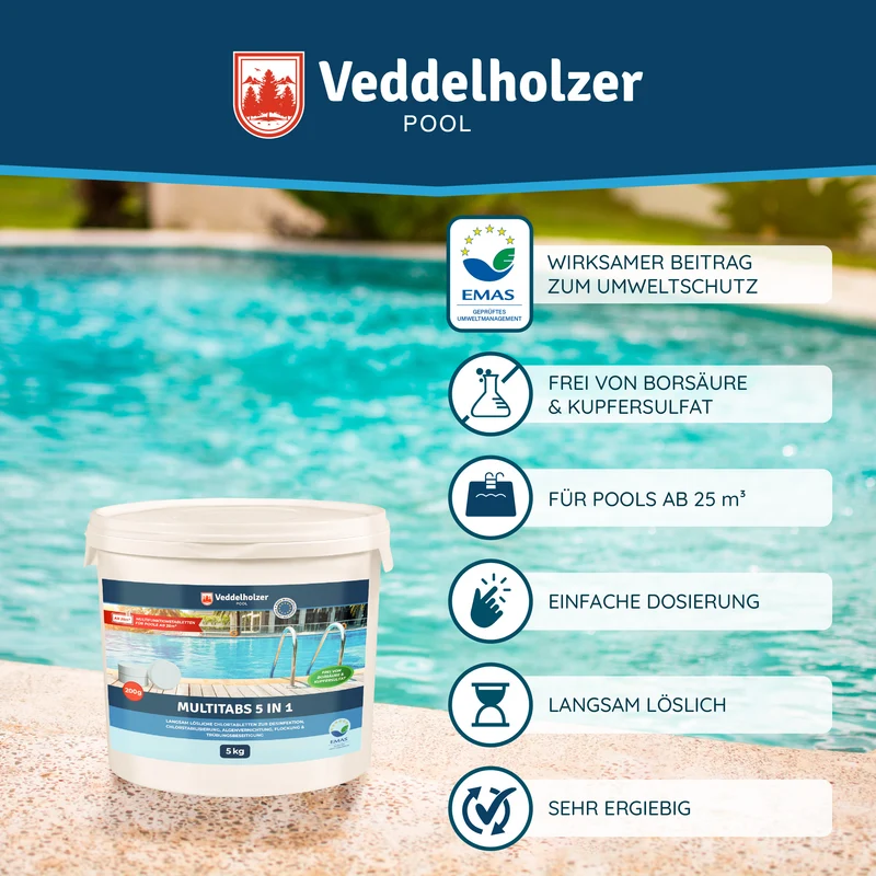 Pool Multitabs 5kg – 200g Chlortabletten für große Pools