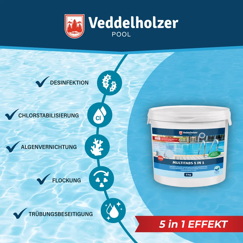 Pool Multitabs 5kg – 200g Chlortabletten für große Pools