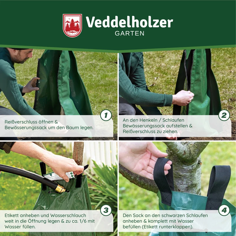 Baumbewässerungssack 75L im 2er Set – konstante Bewässerung
