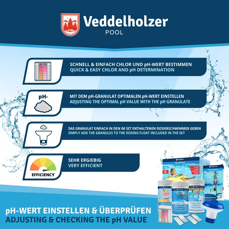 Pool Reinigungsset 5in1 – komplettes Starterset mit Chlor