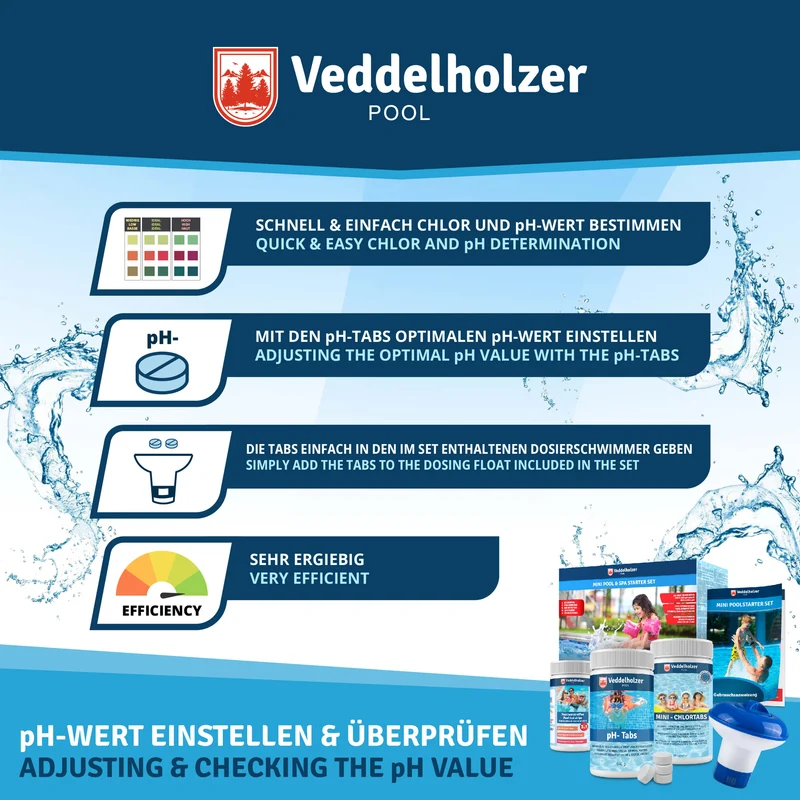 Pool Reinigungsset Mini 4in1 – für kleine Pools & Whirlpools