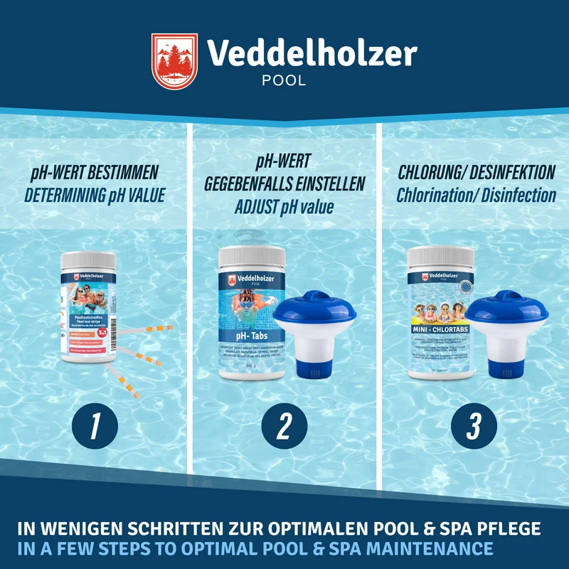 Pool Reinigungsset Mini 4in1 – für kleine Pools & Whirlpools