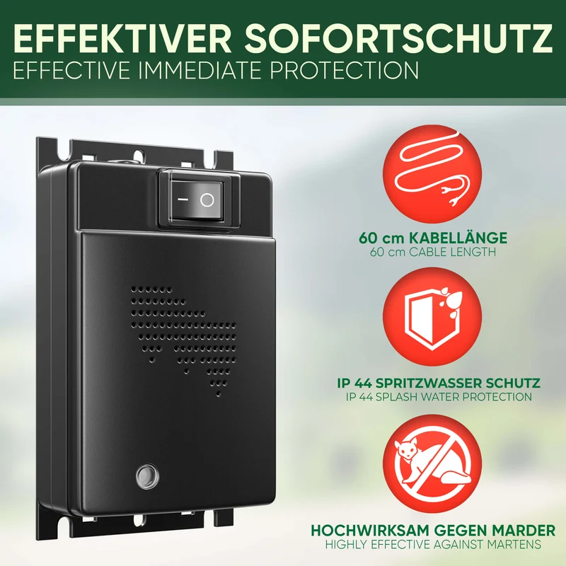 Marderschreck fürs Auto – Ultraschall an der Autobatterie