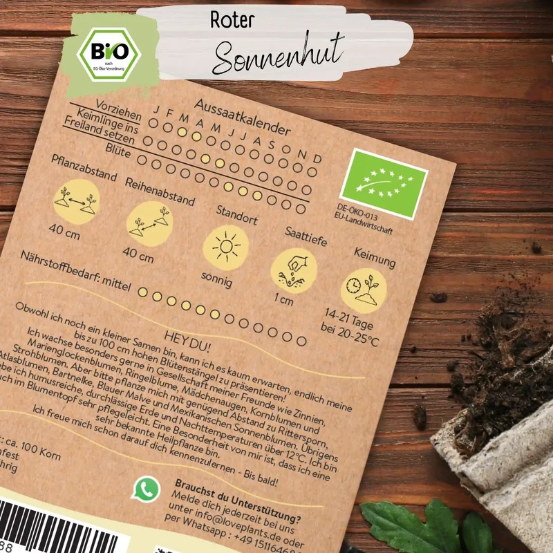 Bio Roter Sonnenhut Samen