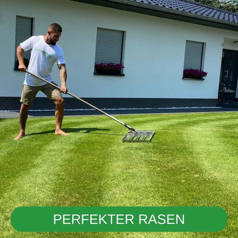 RISISANI Premium Rasenrakel L-80 in Edelstahl