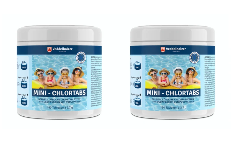 Chlor Mini Tabs 180 Stück – Chlortabletten für kleine Pools