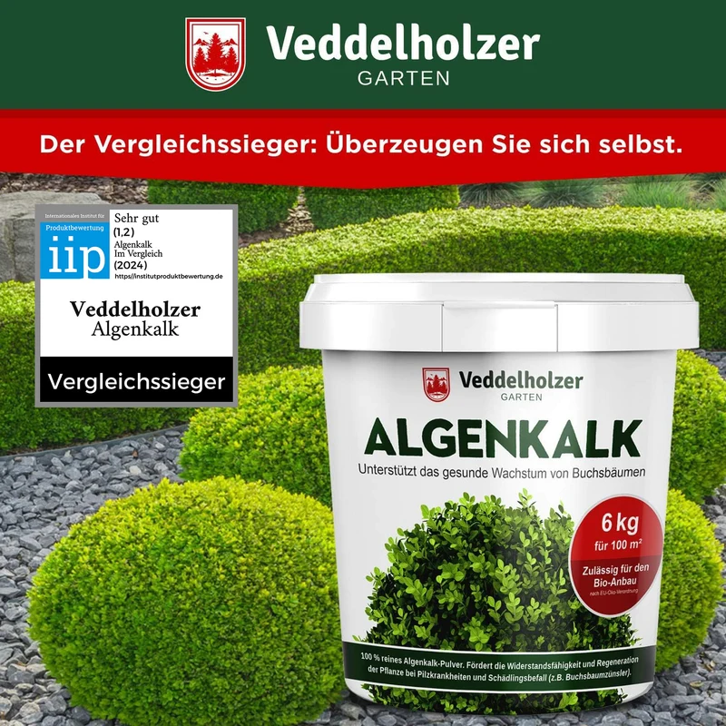 Bio Algenkalk 6kg – 100% Meeresalgen gegen Buchsbaumzünsler