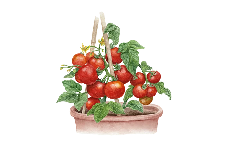 Buschtomate ‘Balkonstar’, Bio-Jungpflanze