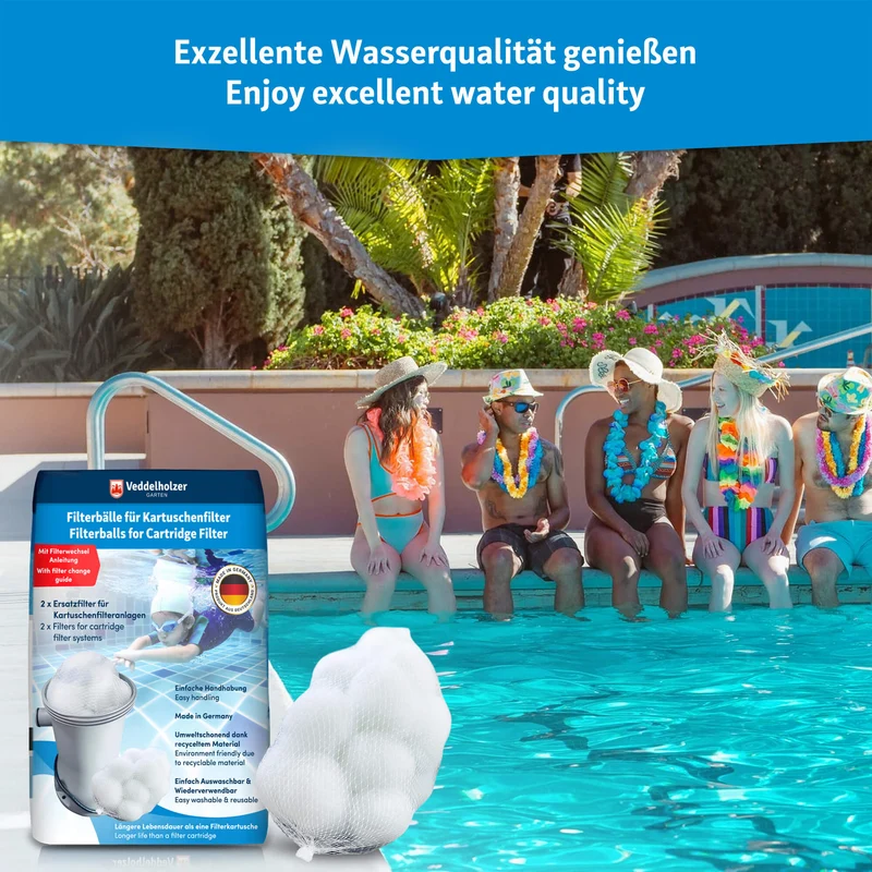 Pool Ersatzfilter Kartusche – 2er Set, wiederverwendbar