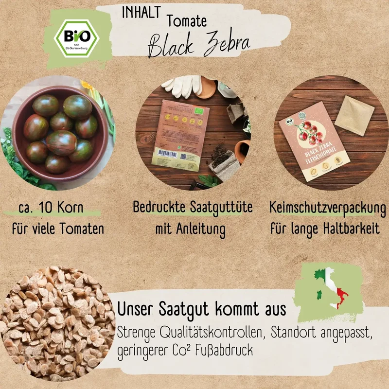 Bio Black Zebra Tomaten Samen