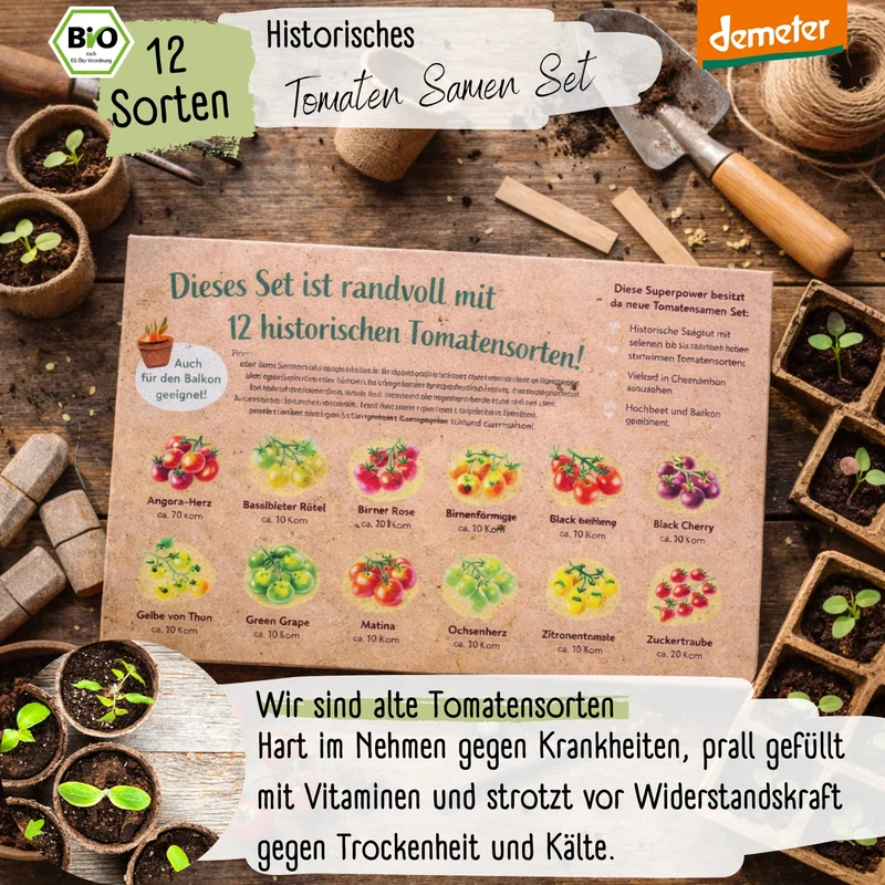 Dein 12 Demeter Historisches Tomaten Samen Set