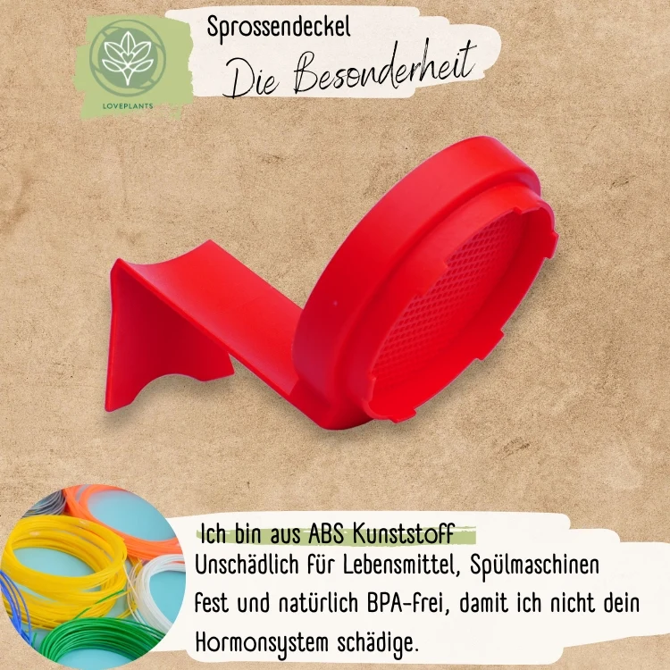 Sprossendeckel rot