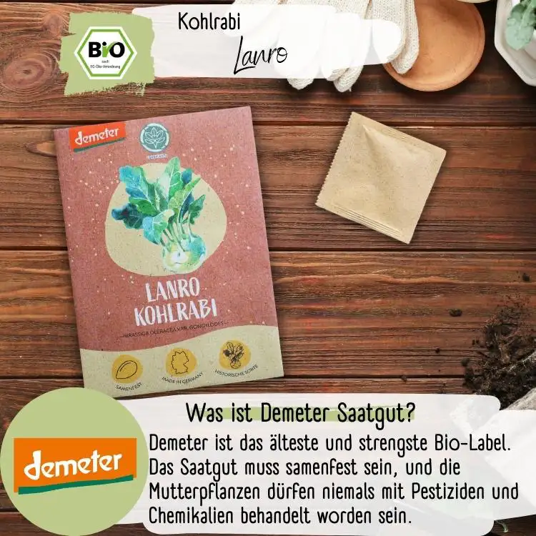Demeter Kohlrabi Lanro Samen