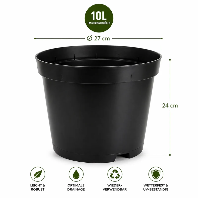 Pflanztopf Kunststoff – Robuster Blumentopf für Garten & Balkon