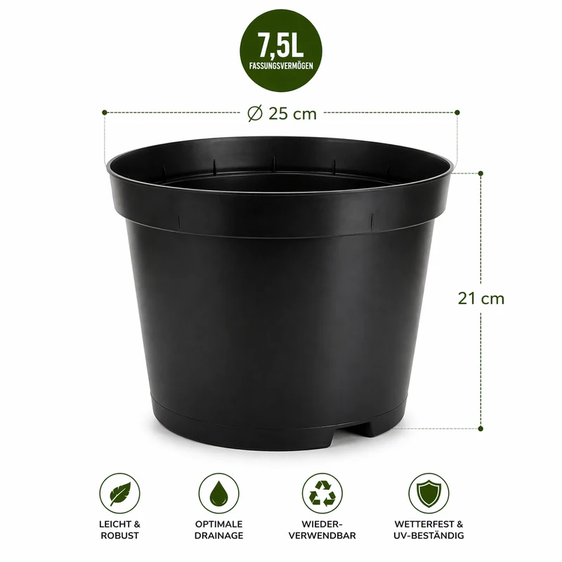 Pflanztopf Kunststoff – Robuster Blumentopf für Garten & Balkon
