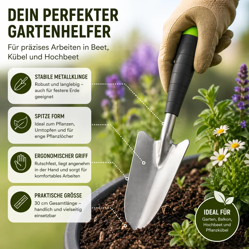 Hand-Gartenschaufel 30 cm kaufen – Pflanzkelle für Garten & Balkon