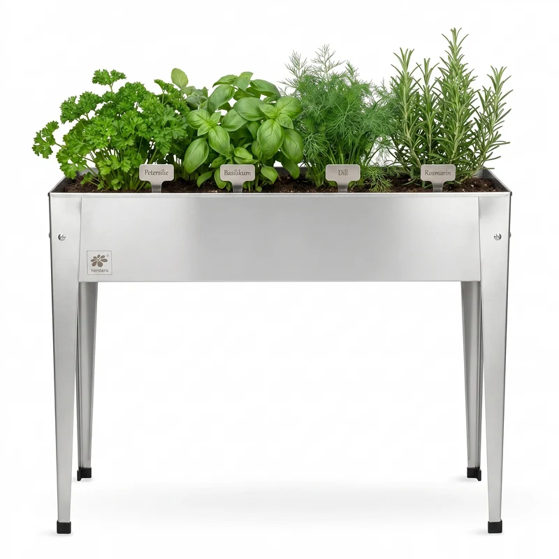 Herstera Hochbeet Metall Urban 100x40x84 cm – Grow Table für Balkon & Garten