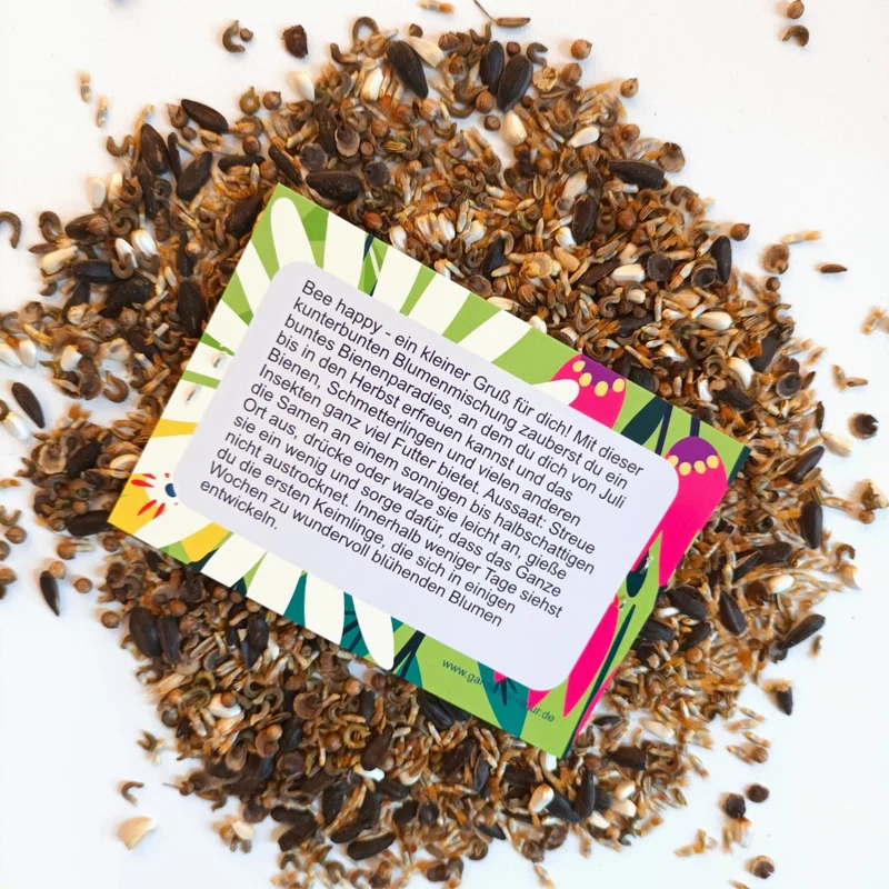 10x Kleiner Blumengruß "BEE happy"