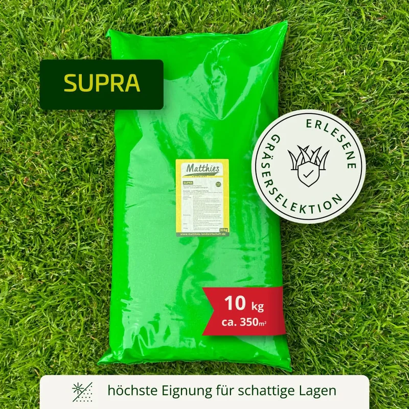 Rasensaat Sonnen- und Halbschattenrasen Premium "Supra"
