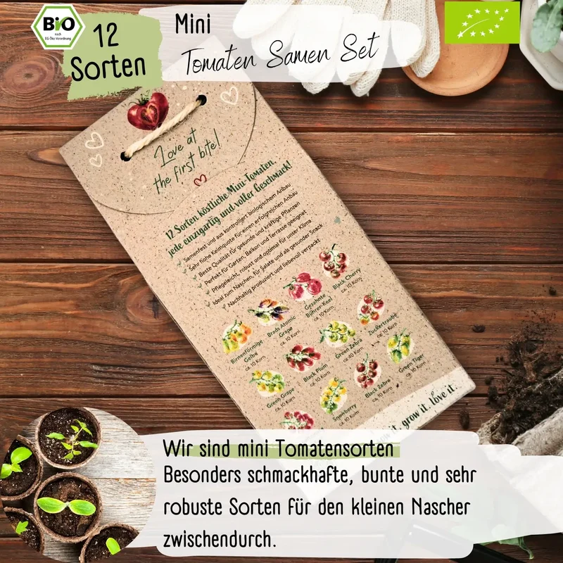 Dein 12 Bio Tomatensamen Set