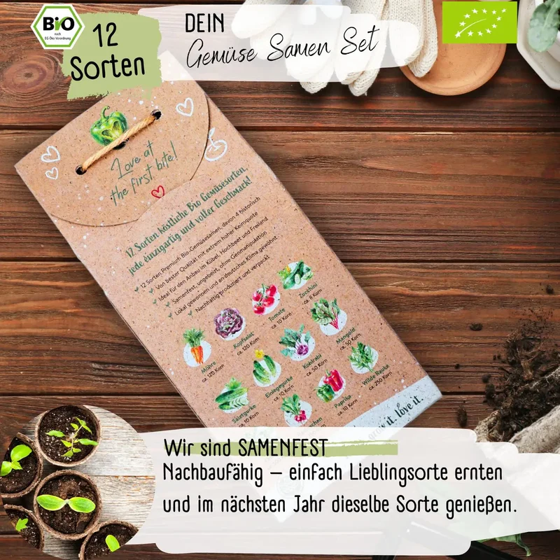 Dein 12 Bio Gemüsesamen Set