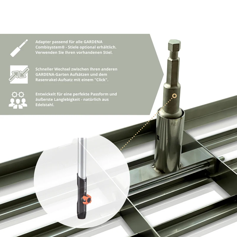 Gardena-Adapter für passend für Levelrake "LEVEL MASTER PROFESSIONAL"