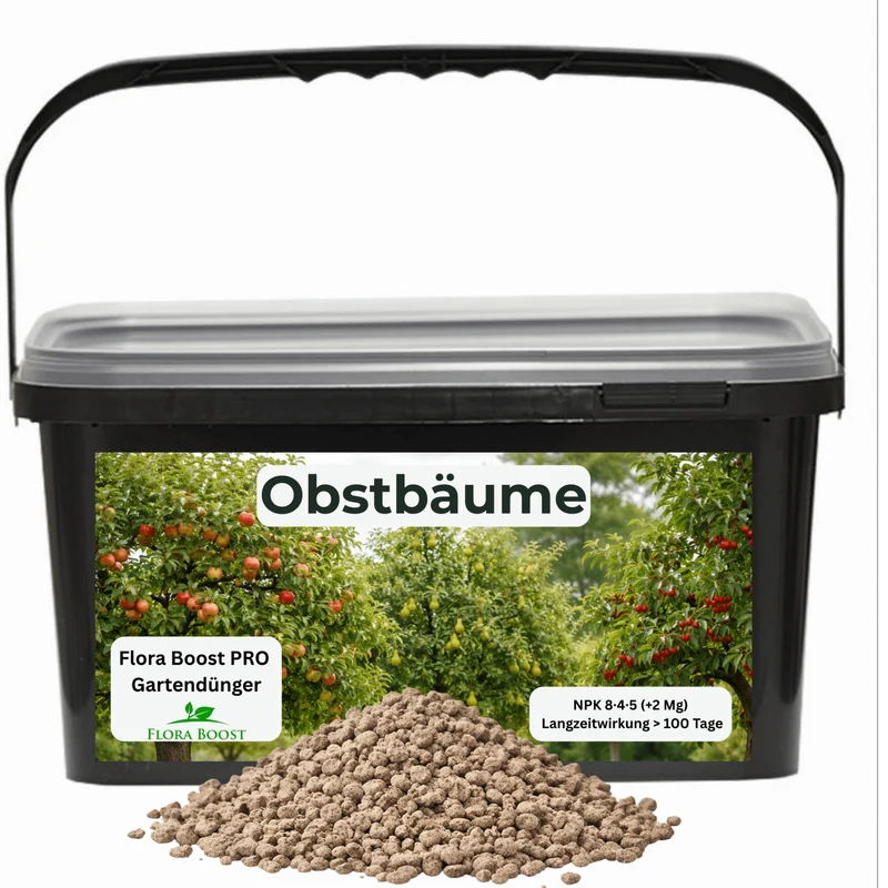 Obstbäume Dünger Langzeitwirkung | Flora Boost PRO NPK 8-4-5 für gesunde Bäume