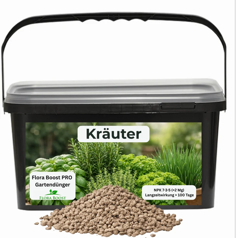 Kräuter Dünger Langzeitwirkung | Flora Boost PRO NPK 7-3-5 für optimale Pflanzenpflege