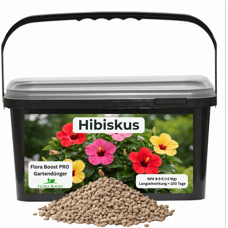 Hibiskus Dünger mit Langzeitwirkung | Flora Boost PRO NPK 8-5-5 für kräftige Pflanzen