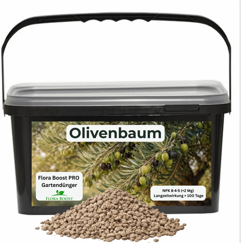 Olivenbaum Dünger Langzeitwirkung | Flora Boost PRO NPK 8-4-5 für gesunde Olivenbäume