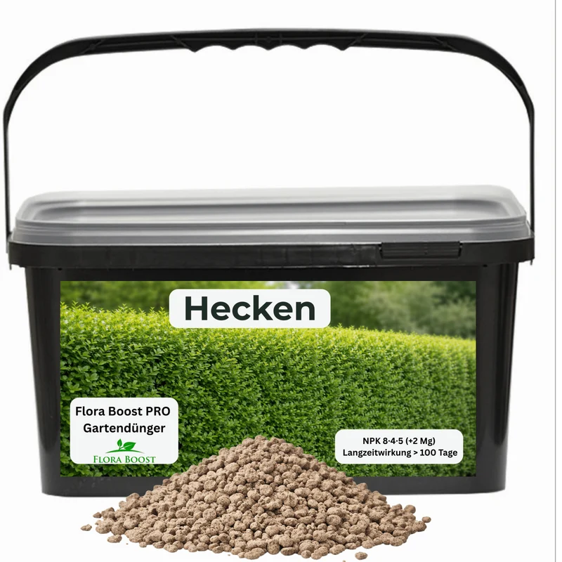 Hecken Dünger Langzeitwirkung - Flora Boost PRO NPK 8-4-5 für gesundes Wachstum