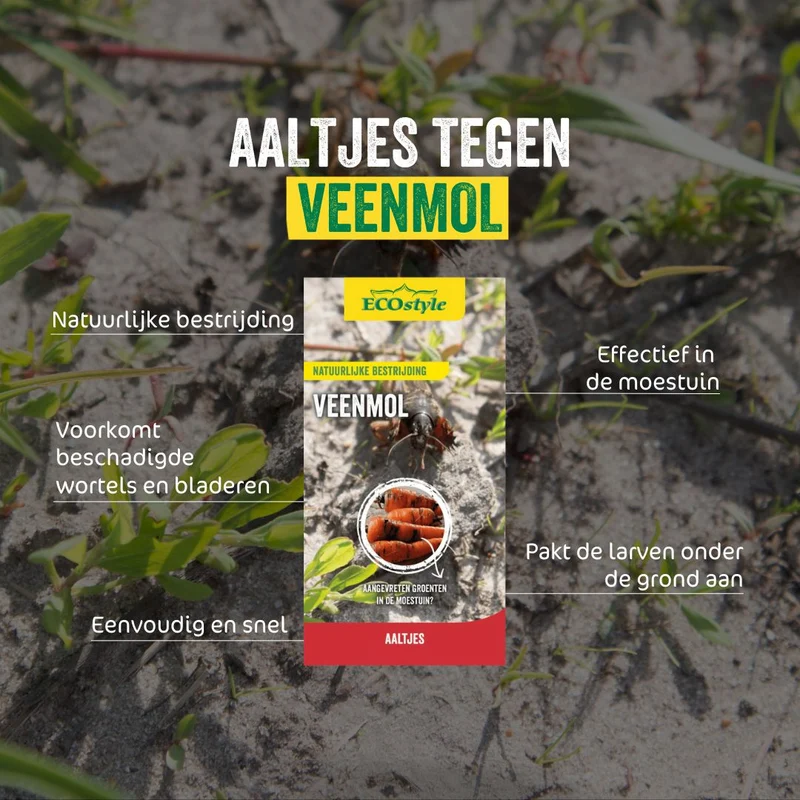 Aaltjes tegen larven veenmol