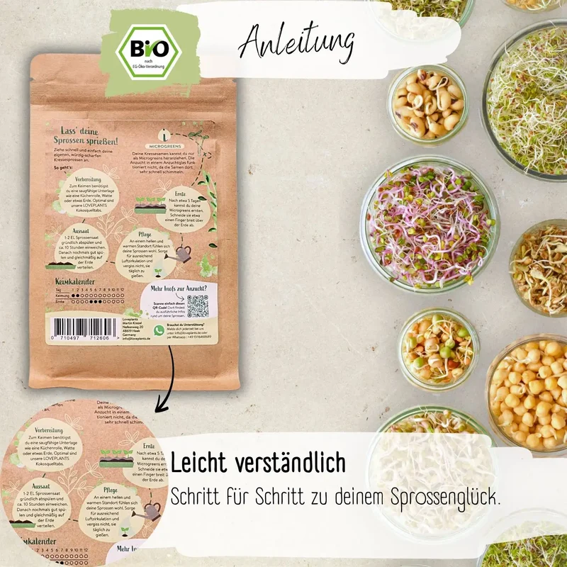 Bio Kresse Sprossen Samen 200g